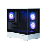 Компьютерный корпус ZALMAN P30 BW, MATX, BLACK/WHITE, WINDOW, 2x3.5", 3x2.5", 1xUSB TYPE-C, 1xUSB 3.0, SIDE 2x120мм ARGB, REAR 1x120мм ARGB 5