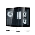 Компьютерный корпус ZALMAN P30 BW, MATX, BLACK/WHITE, WINDOW, 2x3.5", 3x2.5", 1xUSB TYPE-C, 1xUSB 3.0, SIDE 2x120мм ARGB, REAR 1x120мм ARGB 6