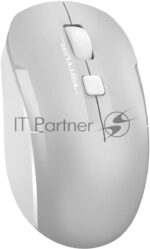 Мышь беспроводная A4Tech Fstyler FB26CS Air2 серебристый/белый, 2000 dpi, радиоканал, Bluetooth, USB, кнопки - 4 3