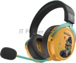 Гарнитура Bloody MR595 Renegade Yellow жёлтый, беспроводная + проводная, радиоканал, до 135 ч, съёмный микрофон, подсветка 5