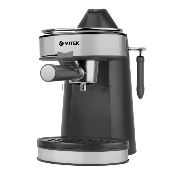 Кофеварка рожковая Vitek VT-1524 серый, исп. кофе - молотый, 0.24 л, 750 Вт, 5 бар 1