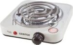 Плита настольная электрическая Centek CT-1508 белый, 1 кВт, ТЭН, конфорки - 1, эмаль, поворотные переключатели 1