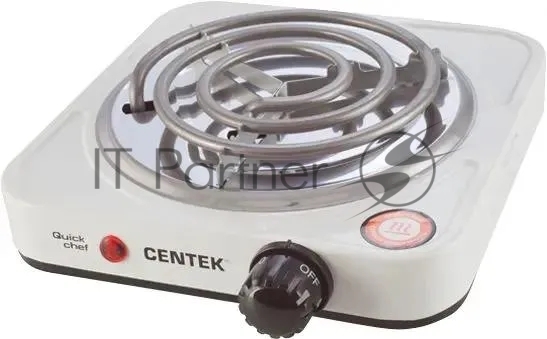 Плита настольная электрическая Centek CT-1508 белый, 1 кВт, ТЭН, конфорки - 1, эмаль, поворотные переключатели 1 Плита настольная электрическая Centek CT-1508 белый, 1 кВт, ТЭН, конфорки - 1, эмаль, поворотные переключатели 1
