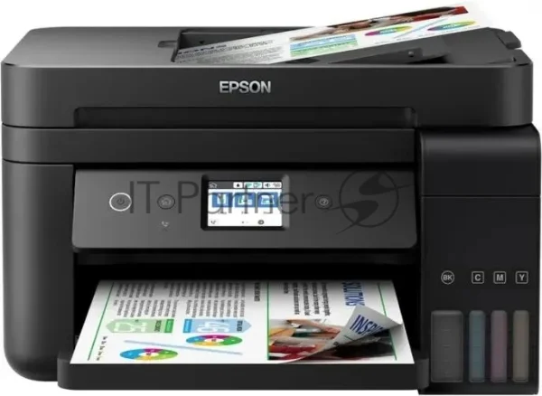 МФУ струйное Epson L6290, (C11CJ60505/C11CJ60405/C11CJ60507/C11CJ60408/C11CJ60406), А4, цветной, печ. до 15/8.5 стр/мин., 4800x1200 dpi (печ.), 1200 x 2400 dpi (скан.), Wi-Fi, Ethernet, USB