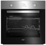 Газовый духовой шкаф Beko BBIGT21100X с откидным электрическим грилем; автоматический электроподжиг; поворотные переключатели; металлические направляющие; объем - 72л; 3 стекла дверцы; 1 решетка; 1 противень; вертел. Цвет нержавеющая сталь; Материал панели управления Металл	нержавеющая сталь 1