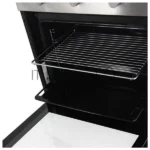 Газовый духовой шкаф Beko BBIGT21100X с откидным электрическим грилем; автоматический электроподжиг; поворотные переключатели; металлические направляющие; объем - 72л; 3 стекла дверцы; 1 решетка; 1 противень; вертел. Цвет нержавеющая сталь; Материал панели управления Металл	нержавеющая сталь 2