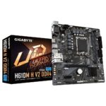 Материнская плата Gigabyte H610M H V2, LGA 1700, Intel H610, 2xDDR5, 4xSATA, 1xM.2, 1xPCIe 4.0 x16, 1xPCIe x1, 1xHDMI, 1xVGA, 1x 1Gb LAN, 2xUSB-A 3.2 Gen 1, 4xUSB-A 2.0, 3x 3.5 мм, 7.1, mATX