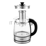 Чайник электрический Kitfort KT-6119 1.7л. 2200Вт прозрачный (корпус: стекло) 2