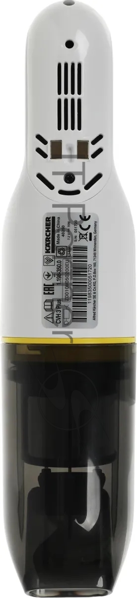 Пылесос ручной Karcher CVH 3 Plus белый/черный, 70 Вт, уборка сухая, пылесборник контейнер 0.15 л 1