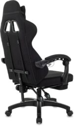 Кресло Zombie Weaver черный, ткань, подголовник, подставка для ног 5