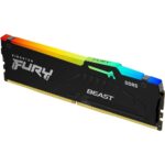 Оперативная память Kingston Fury Beast, DDR5, 16Gb (1x16GB), 6000MHz, CL36, DIMM, с радиатором, RGB, черный 2
