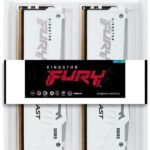 Оперативная память Kingston Fury Beast, DDR5, 32Gb (2x16Gb), 5600MHz, CL40, DIMM, с радиаторами, RGB, белый