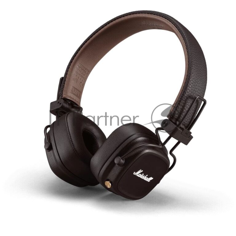 Беспроводные/проводные наушники Marshall Major V коричневый, накладные, Bluetooth + проводной, беспроводная зарядка, до 100 ч 1