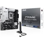 Материнская плата ASUS PRIME Z890M-PLUS WIFI, LGA 1851, Intel Z890, 4xDDR5, 6xSATA, 3xM.2, 1xPCIe 5.0 x16, 1xPCIe 4.0 x4, 2xPCIe 4.0 x1, 1xHDMI, 1xDP, 1x2.5Gb LAN, 2xUSB-A 2.0, 4xUSB-A 3.2 Gen 1, 1xUSB-A 3.2 Gen 2, 1xUSB-C 3.2 Gen 2x2, 3x3.5 мм, 7.1, mATX 2