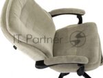 Кресло руководителя Бюрократ T-9950MSG-F Fabric песочный Light-21, крестов. пластик, подст. для ног 2