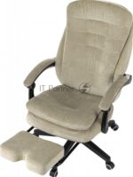 Кресло руководителя Бюрократ T-9950MSG-F Fabric песочный Light-21, крестов. пластик, подст. для ног 3
