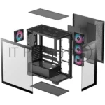 Компьютерный корпус Deepcool CG580 4F черный без БП ATX 6x120мм 3x140мм 2xUSB 3.0 audio bott PSU 2