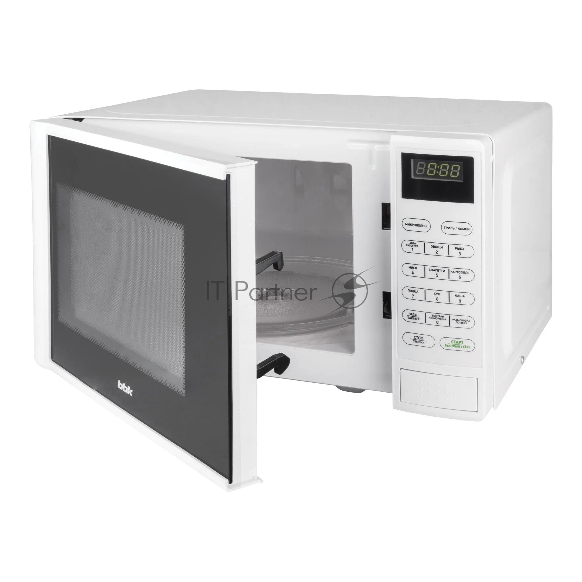 Микроволновая печь BBK 20MWG-735S/W белый, 20 л, 700 Вт, переключатели - сенсор 1