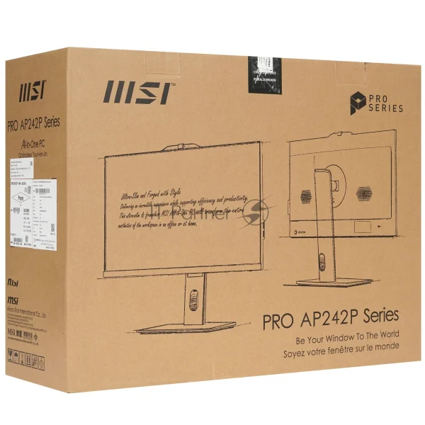Моноблок MSI Pro AP242P 14M AiO черный 23,8" FHD(1920x1080)IPS AG Non-touch, Core i3-14100 (3.5GHz), 8Gb DDR5 (1x8Gb),256Gb SSD, Intel UHD,WiFi,BT,camera,WirelessKB&mouse Eng/Rus,noOS,1y w-ty (9S6-AE0621-851) 1