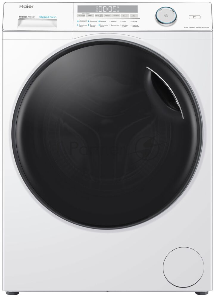 Стиральная машина Haier HWD80-BP14959B белый, загрузка фронтальная 8 кг, 5 кг - сушка, 1400 об/мин, класс: A 1