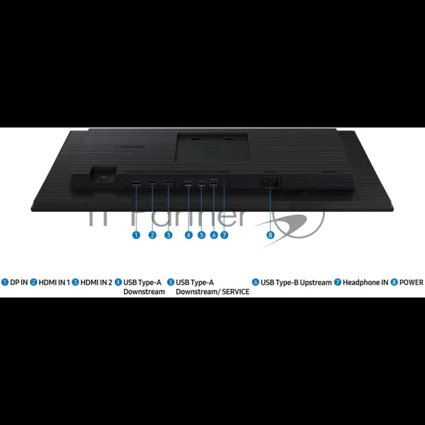 Монитор 24" Samsung LS24D400GAIXCI IPS 1920x1080, 100 Гц, 5 мс, 16:9, 250 кд/м2, 2xHDMI, 1хDP, 2хUSB 2.0, черный 1