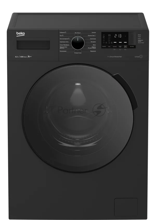 Стиральная машина Beko WSPE 6H612A черный, загрузка фронтальная 6,5 кг, 1200 об/мин., класс: А++ 1