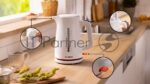 Электрочайник Bosch TWK3M121 белый, 1.7 л, 2400 Вт, скрытый нагревательный элемент 4