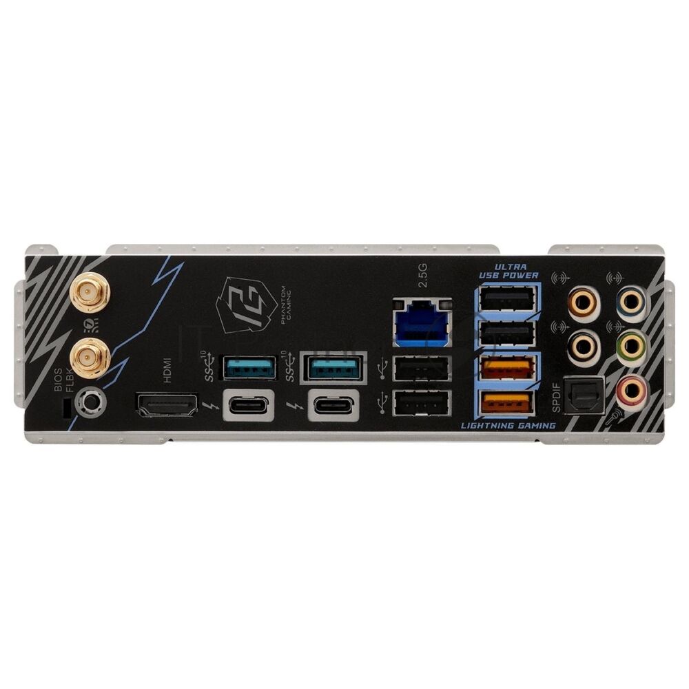 Материнская плата ASRock Phantom Gaming Z890 LIGHTNING WIFI, LGA 1851, Intel Z890, 4xDDR5, 4xSATA, 4xM.2, 1xPCIe 5.0 x16, 1xPCIe 4.0 x4, 1xUSB-C Thunderbolt 4, 2xUSB-A 3.2 Gen 2, 4xUSB-A 3.2 Gen 1, 1xHDMI, 1x2.5Gb LAN, 5x3.5 мм, 7.1, ATX 1 Материнская плата ASRock Phantom Gaming Z890 LIGHTNING WIFI, LGA 1851, Intel Z890, 4xDDR5, 4xSATA, 4xM.2, 1xPCIe 5.0 x16, 1xPCIe 4.0 x4, 1xUSB-C Thunderbolt 4, 2xUSB-A 3.2 Gen 2, 4xUSB-A 3.2 Gen 1, 1xHDMI, 1x2.5Gb LAN, 5x3.5 мм, 7.1, ATX 1