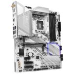 Материнская плата ASRock Z890 Pro RS WiFi белый, LGA 1851, Intel Z890, 4xDDR5, 4xSATA, 4xM.2, 1xPCIe 5.0 x16, 2xPCIe 4.0 x16, 1xPCIe x1, 2xUSB-C Thunderbolt 4, 4xUSB-A 3.2 Gen 1, 1xUSB-A 3.2 Gen 2, 1xHDMI, 1xDP, 1x2.5Gb LAN, 5x3.5 мм, 7.1, ATX 2