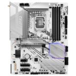 Материнская плата ASRock Z890 Pro RS WiFi белый, LGA 1851, Intel Z890, 4xDDR5, 4xSATA, 4xM.2, 1xPCIe 5.0 x16, 2xPCIe 4.0 x16, 1xPCIe x1, 2xUSB-C Thunderbolt 4, 4xUSB-A 3.2 Gen 1, 1xUSB-A 3.2 Gen 2, 1xHDMI, 1xDP, 1x2.5Gb LAN, 5x3.5 мм, 7.1, ATX 3