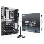 Материнская плата ASUS PRIME B860-PLUS WIFI, LGA 1851, Intel B860, 4xDDR5, 4xSATA, 2xM.2, 1xPCIe 5.0 x16, 4xPCIe 4.0 x16, 2xUSB-C, 4xUSB-A 3.2 Gen 1, 2xUSB-A 3.2 Gen 2, 1xHDMI, 1xDP, 1x2.5Gb LAN, 7.1, ATX 9