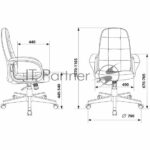 Кресло руководителя Бюрократ CH 002 Fabric Light-19 серый, крестов. пластик 3