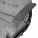 Кресло руководителя Бюрократ CH 002 Fabric Light-19 серый, крестов. пластик 4
