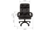 Кресло Chairman 442 черный, экокожа, 120 кг 1