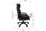 Кресло Chairman 442 черный, экокожа, 120 кг 2