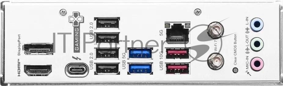 Материнская плата MSI B860 GAMING PLUS WIFI, LGA 1851, Intel B860, 4xDDR5, 4xSATA, 3xM.2, 1xPCIe 4.0 x4, 1xPCIe 5.0 x16, 1xDP, 1xHDMI, 1xUSB-C, 1x 5Gb LAN, 4xUSB-A 2.0, 2xUSB-A 3.2 Gen 1, 2xUSB 3.2 Gen 2, 7.1, 3x3.5 мм, ATX
