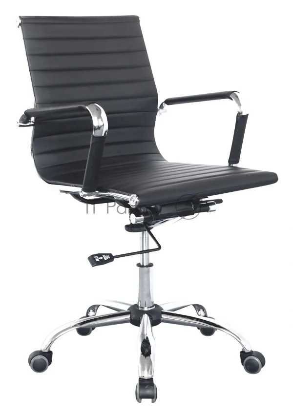 Кресло Бюрократ CH-883-LOW/BLACK черный, экокожа