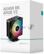 Кулер для процессора DEEPCOOL AG400 BK ARGb V2 черный 120мм алюминий+медь 2100rpm 31.6db 4-pin 220W 154мм 10