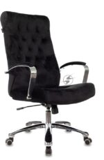 Кресло руководителя Бюрократ T-9928SL Fabric черный Italia Black, крестов. металл хром 2