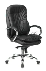 Кресло Бюрократ T-9950/BLACK черный, кожа 1