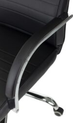 Кресло руководителя Бюрократ T-8010SL/BLACK черный, искусственная кожа, крестовина хром 7