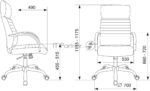 Кресло руководителя Бюрократ T-8010SL/BLACK черный, искусственная кожа, крестовина хром 10