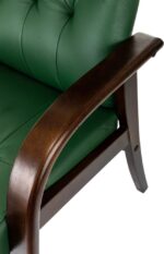 Кресло Бюрократ T-9928WALNUT-CF зеленый, кожа 7