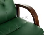 Кресло Бюрократ T-9928WALNUT-CF зеленый, кожа 10