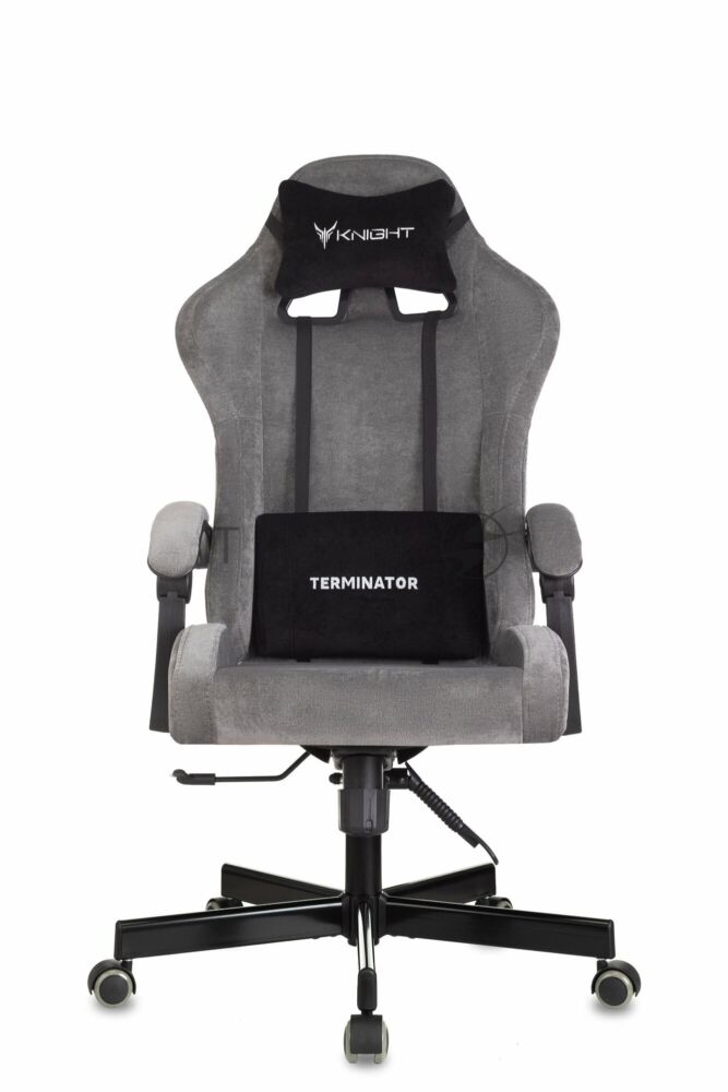Кресло игровое Knight Terminator серый Light-19, крестов. металл 1