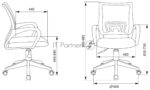 Кресло Бюрократ CH-W695NLT TW-06A TW-13A розовый, сетка/ткань, 120 кг, механизм качания 5