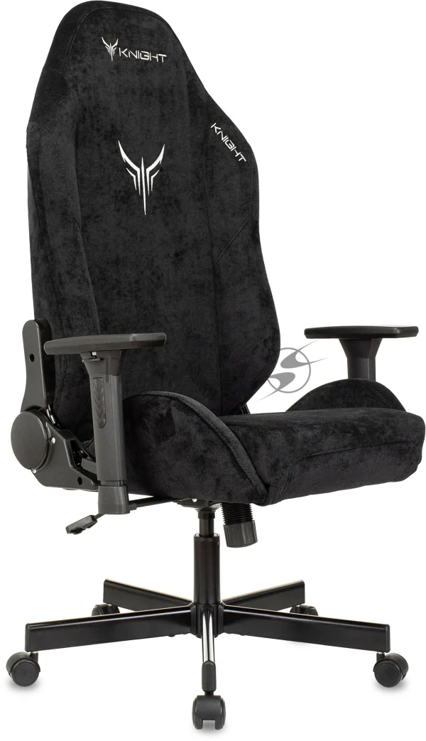 Кресло игровое Бюрократ Knight N1 Fabric черный Light-20, с подголов. крестовина металл