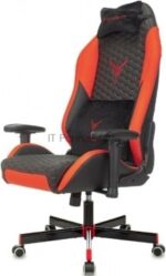 Кресло игровое Knight Neon черный/красный соты эко.кожа с подголов. крестовина металл 3