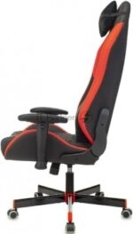 Кресло игровое Knight Neon черный/красный соты эко.кожа с подголов. крестовина металл 4