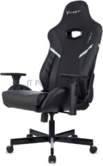 Кресло Knight Thunder 5X черный, экокожа, 120 кг, механизм качания 18